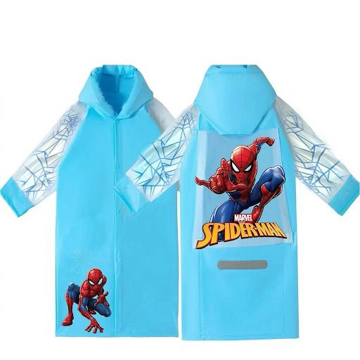 Spiderman Cartoon print Super Premium Raincoat with Bag Space