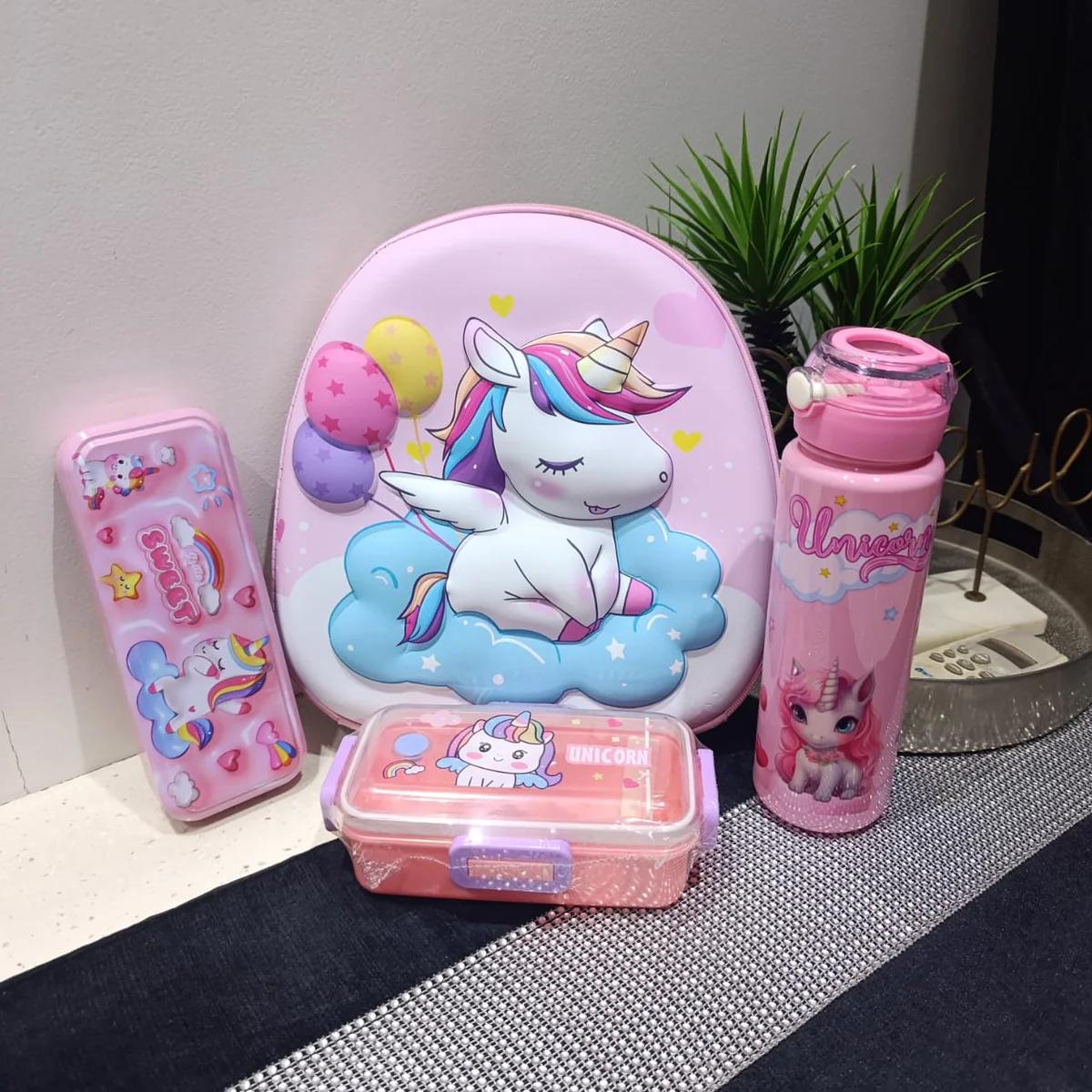 12 Inch Pink Unicorn Combo Bag Set