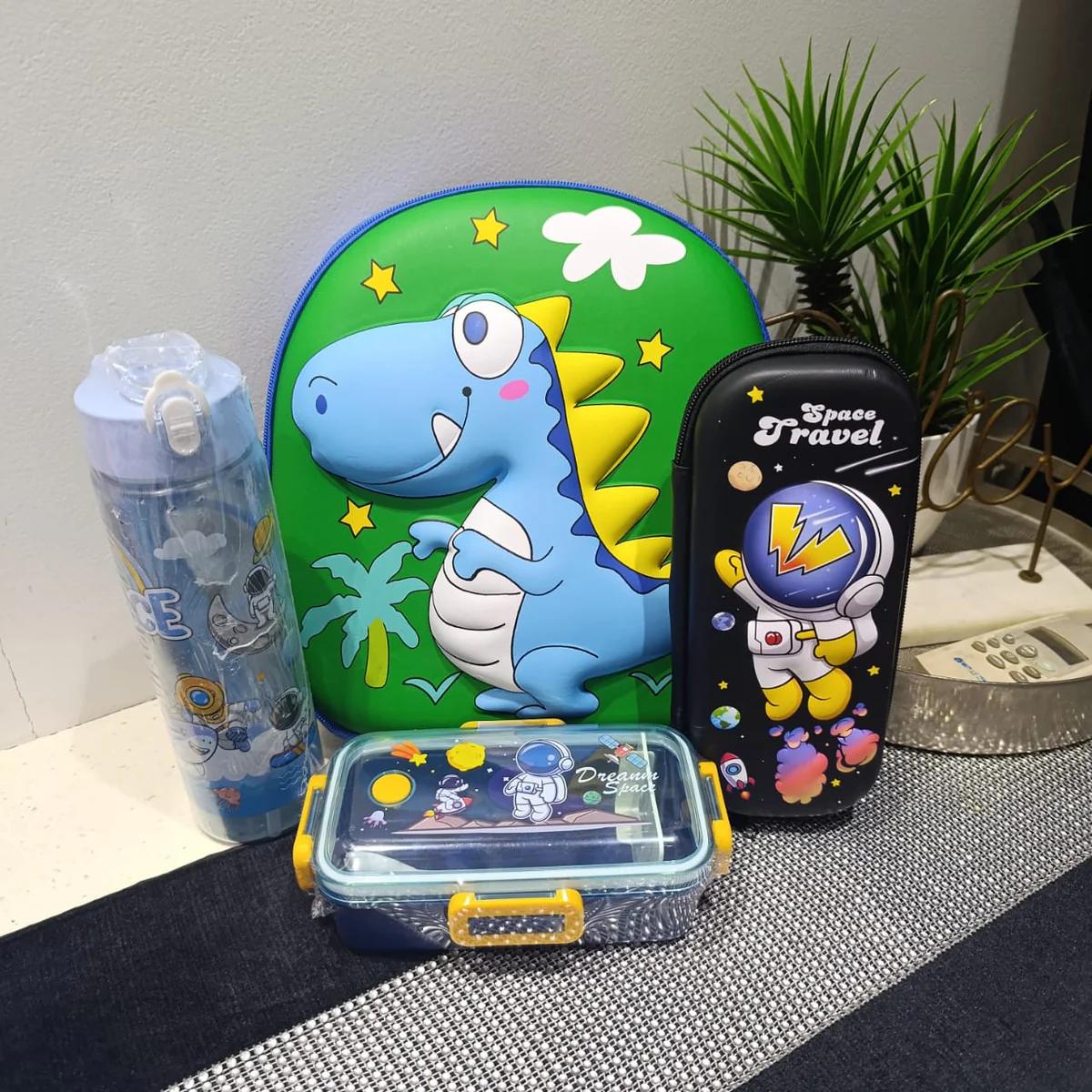 12 Inch Dino Green Combo Bag Set
