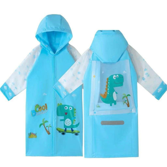Dinosaur Print Super Premium Raincoat with Bag Space
